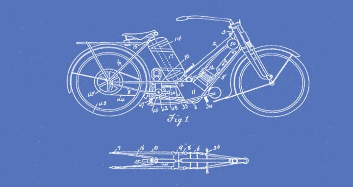 Technische Zeichnung Motorrad
